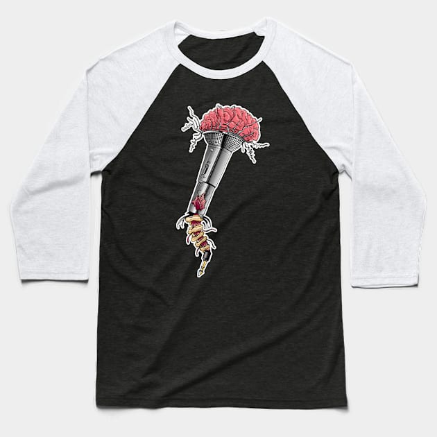 Brain Mic Baseball T-Shirt by Wakanda Forever